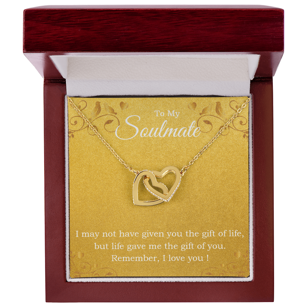 Two Hearts Entwined" - Interlocking Hearts Necklace Gift Set
