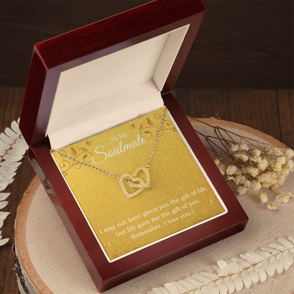 Two Hearts Entwined" - Interlocking Hearts Necklace Gift Set