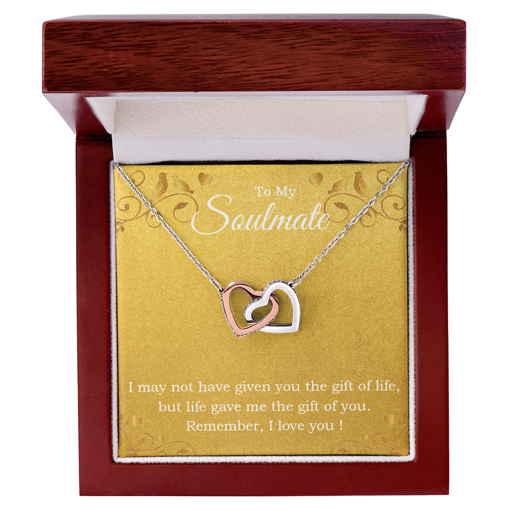 Two Hearts Entwined" - Interlocking Hearts Necklace Gift Set