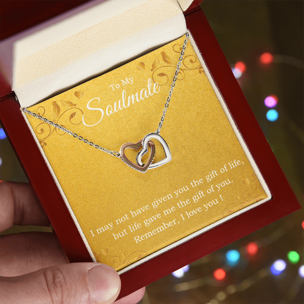 Two Hearts Entwined" - Interlocking Hearts Necklace Gift Set