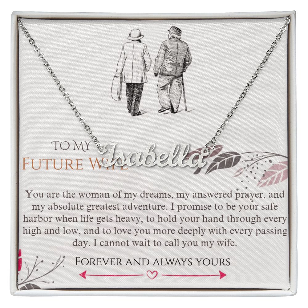 To My Future Wife – Personalized Name Necklace | Custom Wedding Day Gift for Bride from Groom