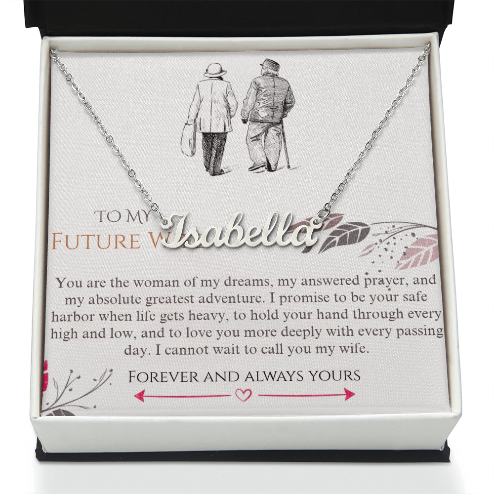 To My Future Wife – Personalized Name Necklace | Custom Wedding Day Gift for Bride from Groom