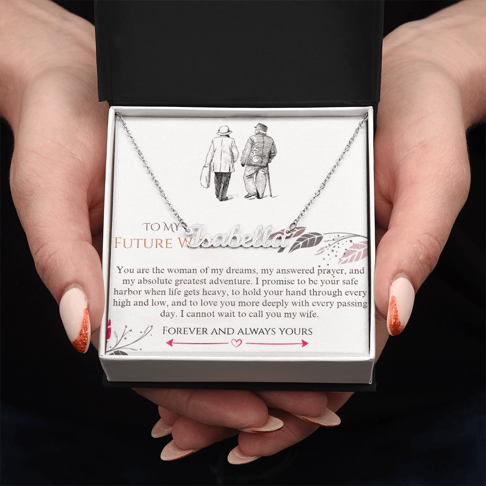 To My Future Wife – Personalized Name Necklace | Custom Wedding Day Gift for Bride from Groom