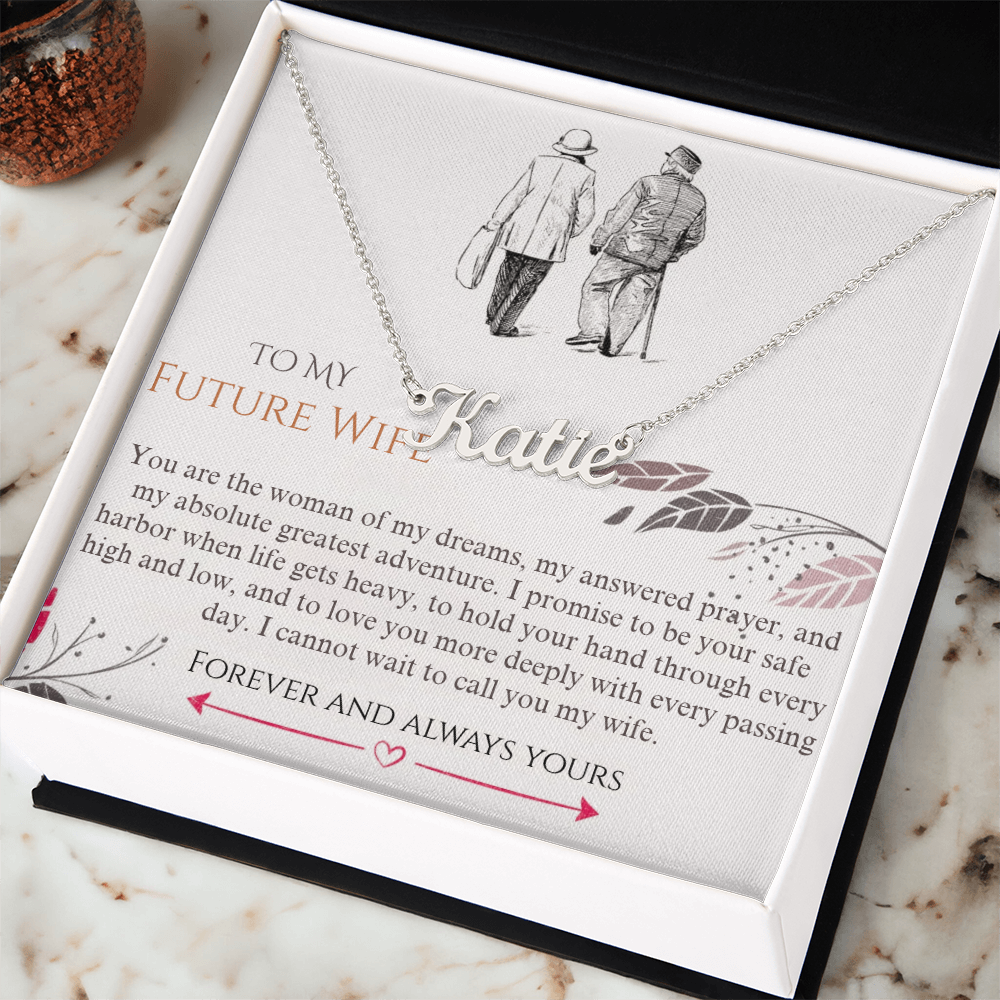 To My Future Wife – Personalized Name Necklace | Custom Wedding Day Gift for Bride from Groom