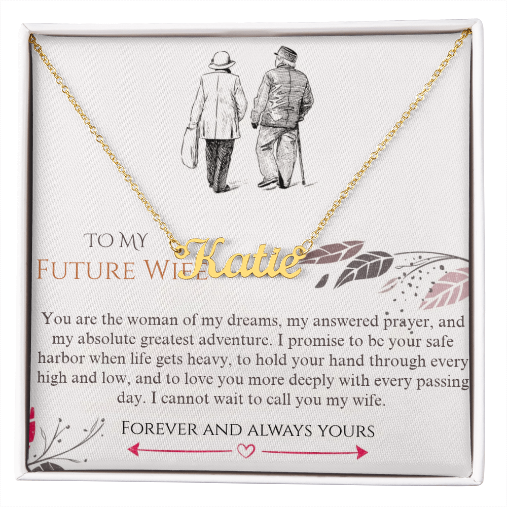 To My Future Wife – Personalized Name Necklace | Custom Wedding Day Gift for Bride from Groom