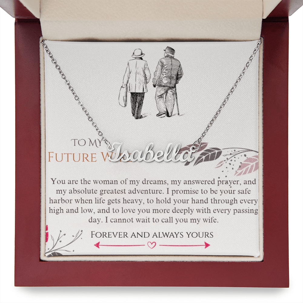 To My Future Wife – Personalized Name Necklace | Custom Wedding Day Gift for Bride from Groom