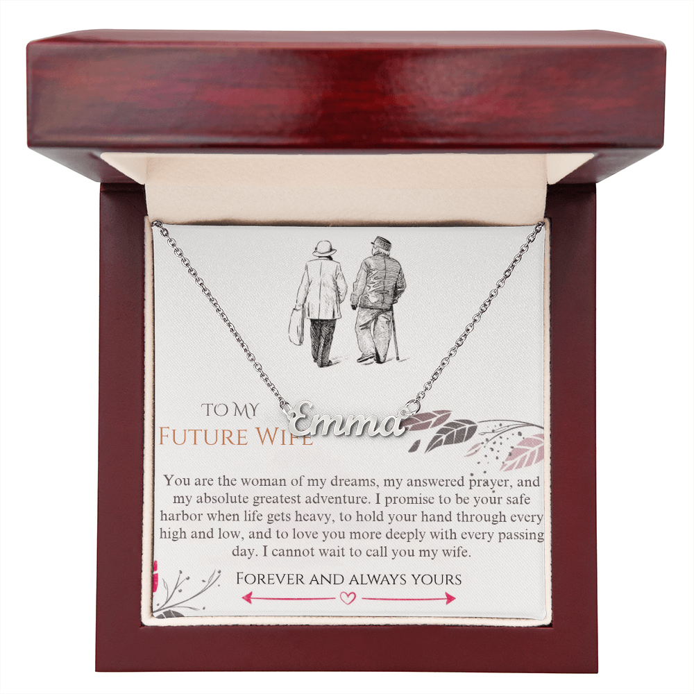 To My Future Wife – Personalized Name Necklace | Custom Wedding Day Gift for Bride from Groom