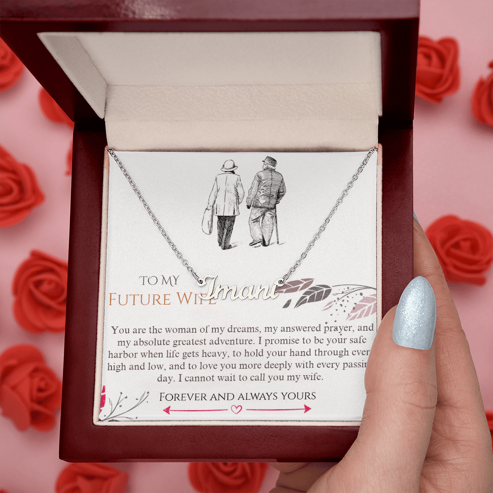 To My Future Wife – Personalized Name Necklace | Custom Wedding Day Gift for Bride from Groom