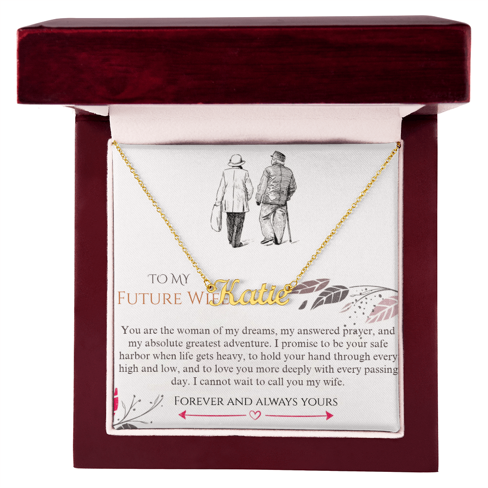 To My Future Wife – Personalized Name Necklace | Custom Wedding Day Gift for Bride from Groom