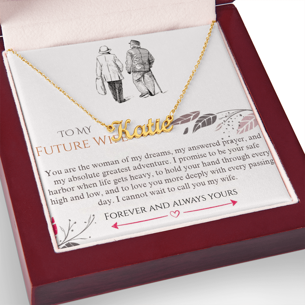 To My Future Wife – Personalized Name Necklace | Custom Wedding Day Gift for Bride from Groom