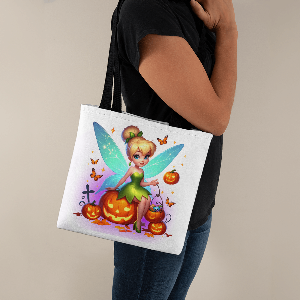 Disney Tinker Bell Halloween Trick-or-Treat Tote Bag - Spooky Cute Fairy Art