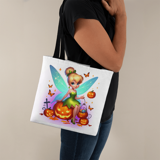 Disney Tinker Bell Halloween Trick-or-Treat Tote Bag - Spooky Cute Fairy Art
