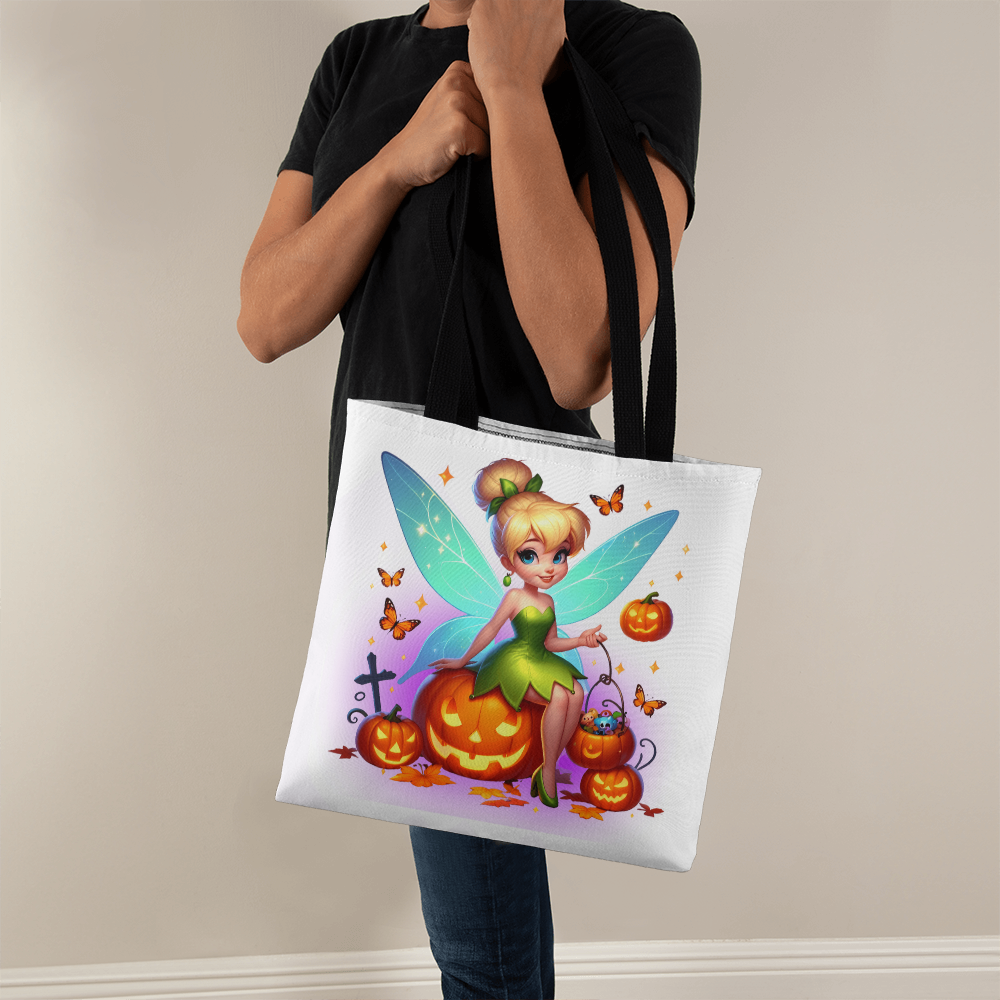 Disney Tinker Bell Halloween Trick-or-Treat Tote Bag - Spooky Cute Fairy Art