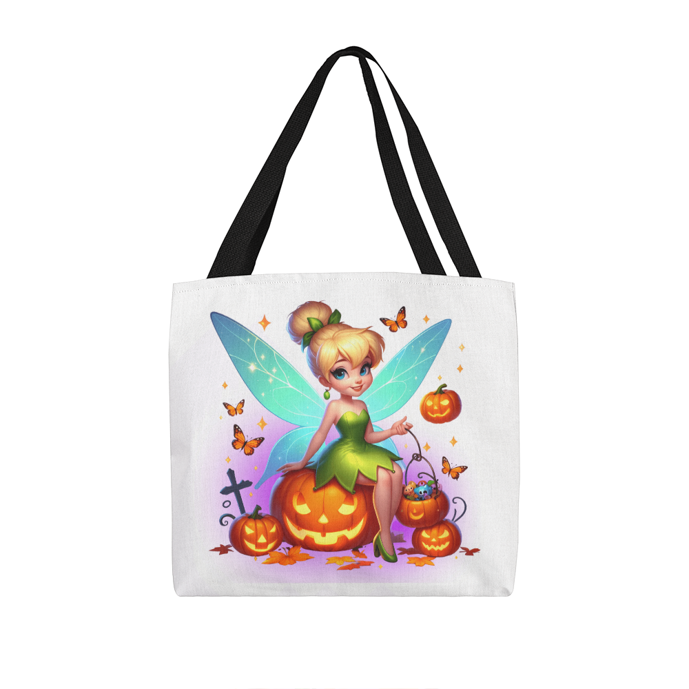Disney Tinker Bell Halloween Trick-or-Treat Tote Bag - Spooky Cute Fairy Art