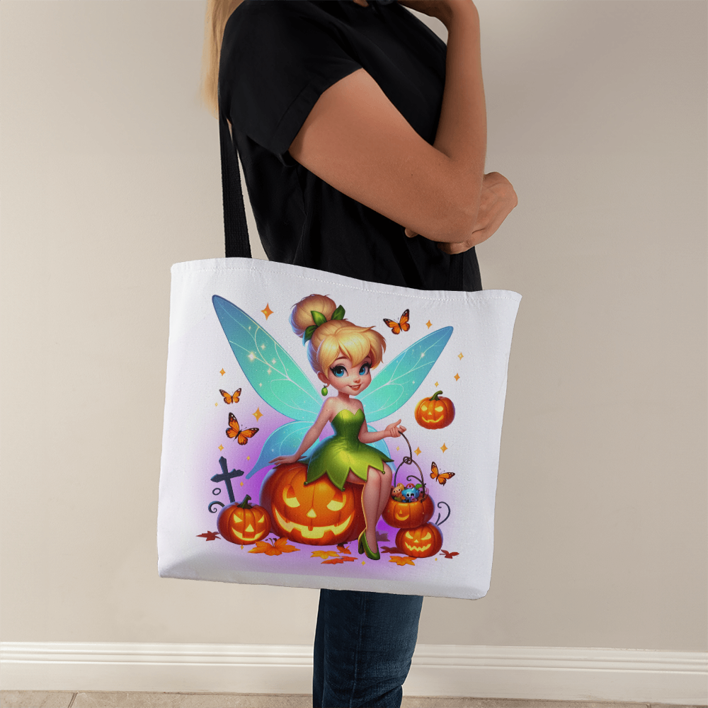 Disney Tinker Bell Halloween Trick-or-Treat Tote Bag - Spooky Cute Fairy Art