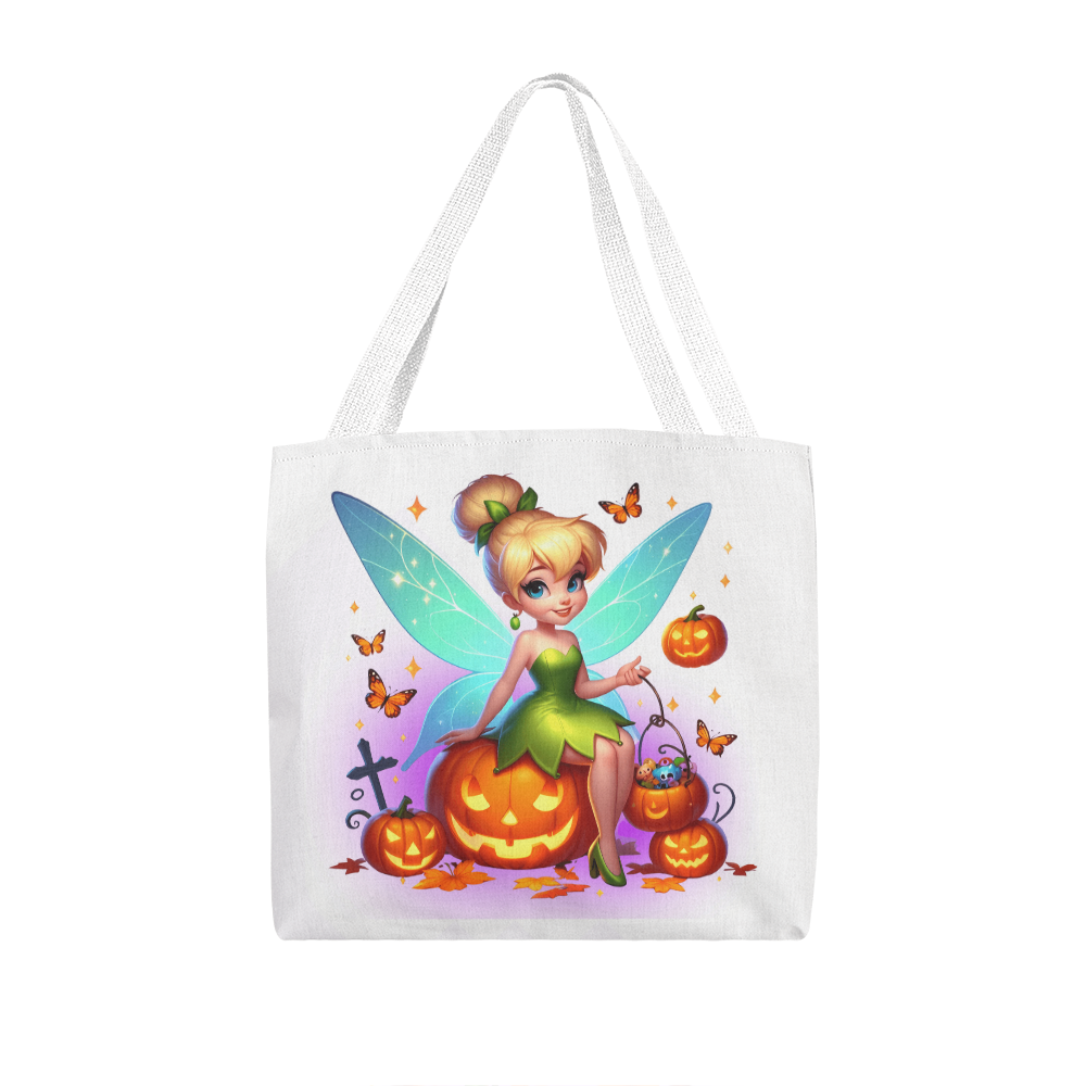 Disney Tinker Bell Halloween Trick-or-Treat Tote Bag - Spooky Cute Fairy Art