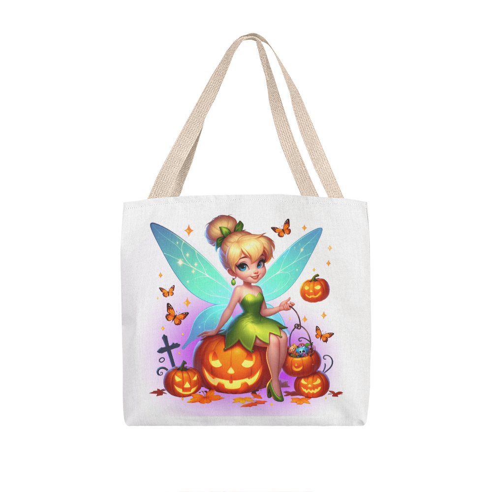 Disney Tinker Bell Halloween Trick-or-Treat Tote Bag - Spooky Cute Fairy Art