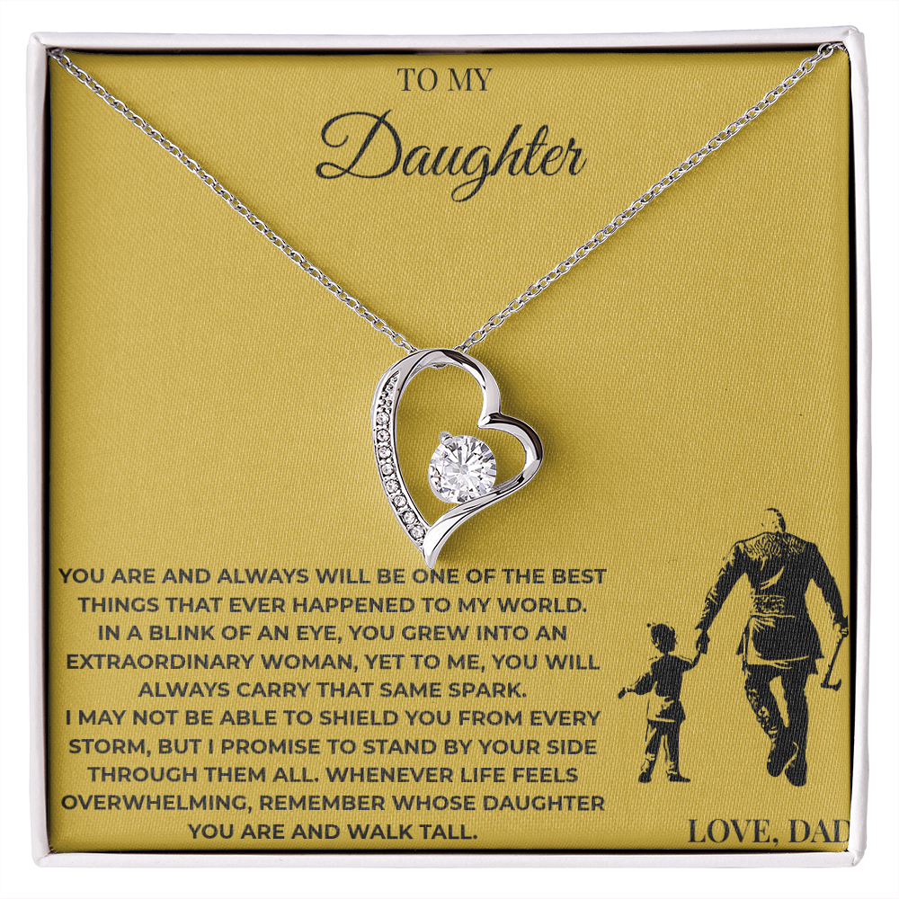To My Daughter – Forever Love Necklace | Sentimental Gift from Dad