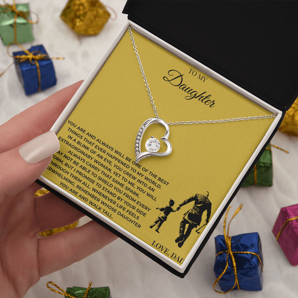 To My Daughter – Forever Love Necklace | Sentimental Gift from Dad