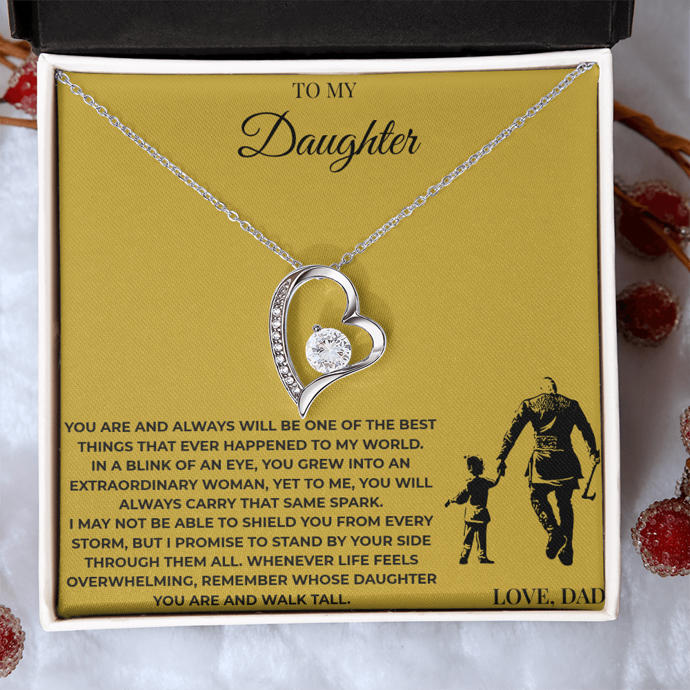 To My Daughter – Forever Love Necklace | Sentimental Gift from Dad