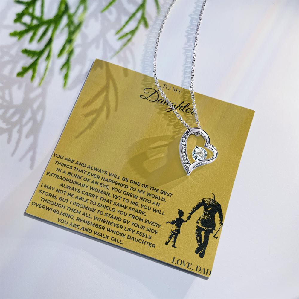 To My Daughter – Forever Love Necklace | Sentimental Gift from Dad