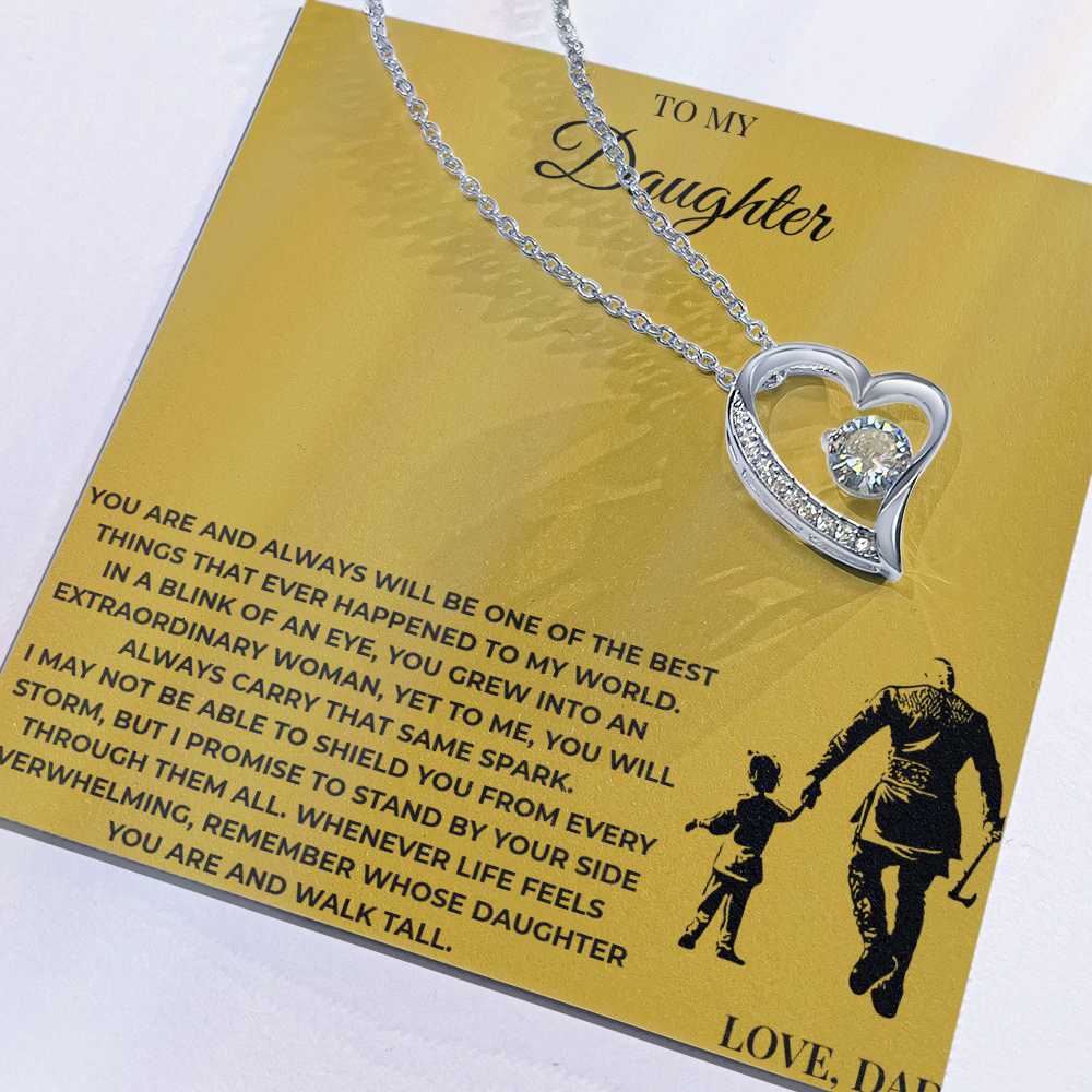 To My Daughter – Forever Love Necklace | Sentimental Gift from Dad