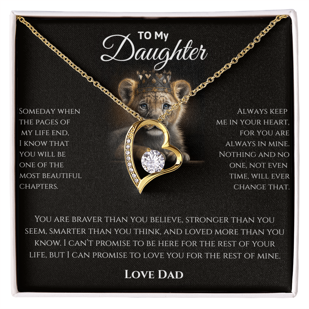 Daughter Necklace from Dad | Sentimental Message Gift