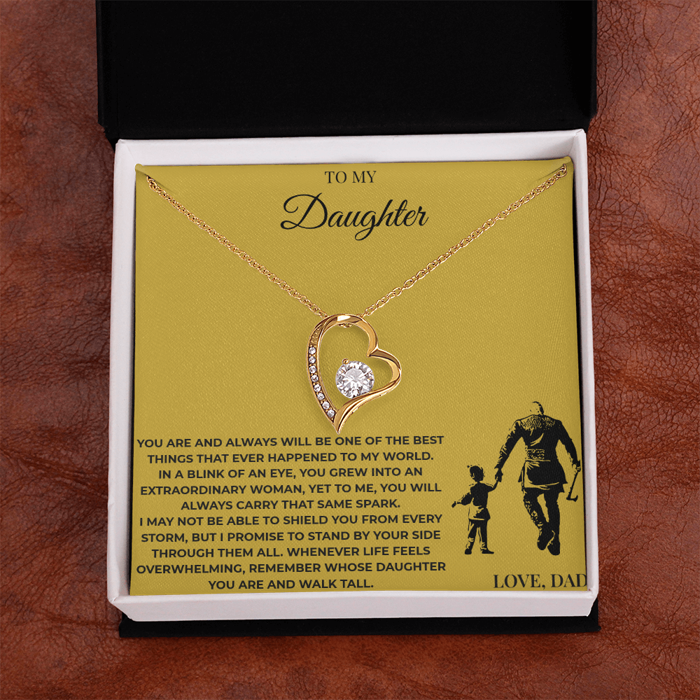 To My Daughter – Forever Love Necklace | Sentimental Gift from Dad
