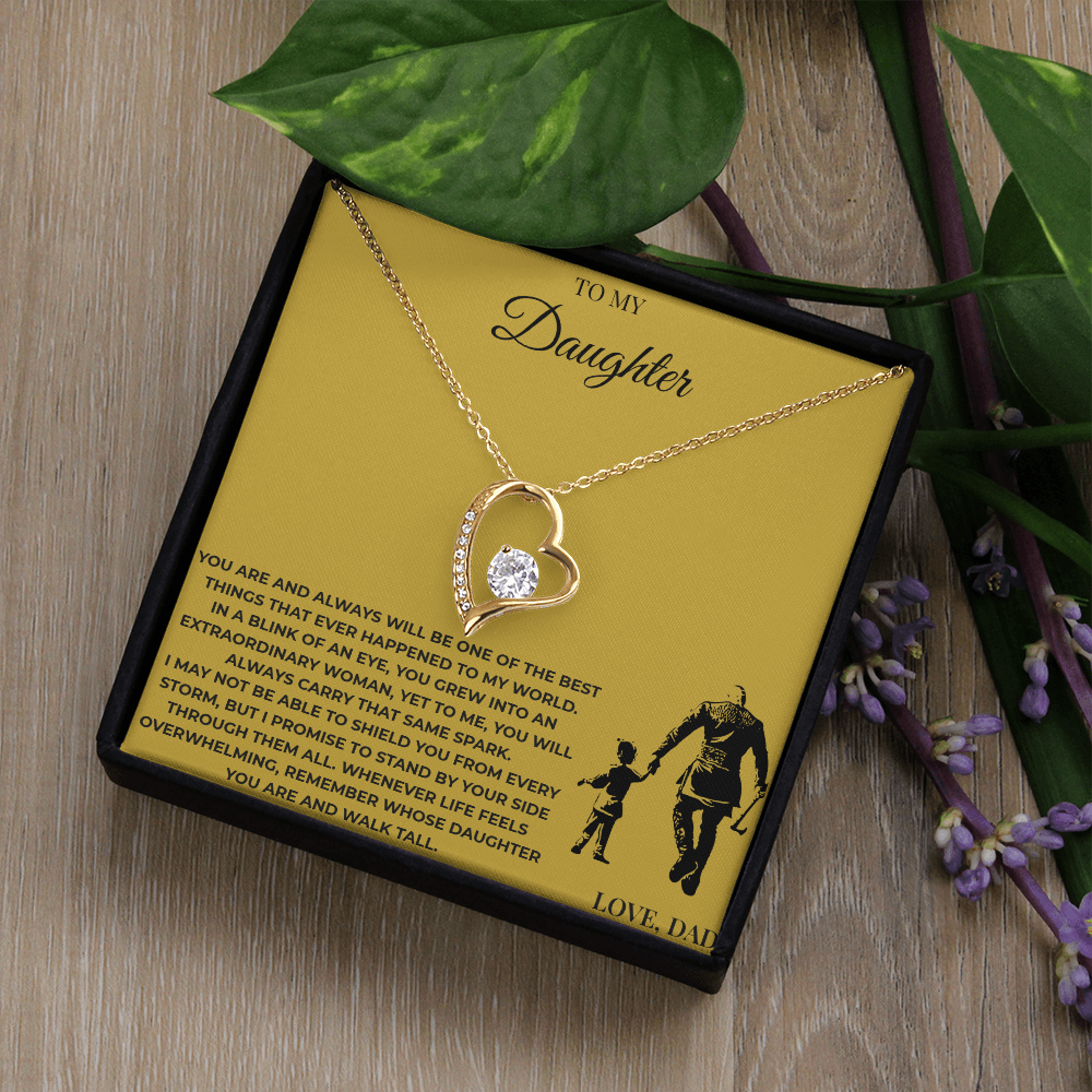 To My Daughter – Forever Love Necklace | Sentimental Gift from Dad