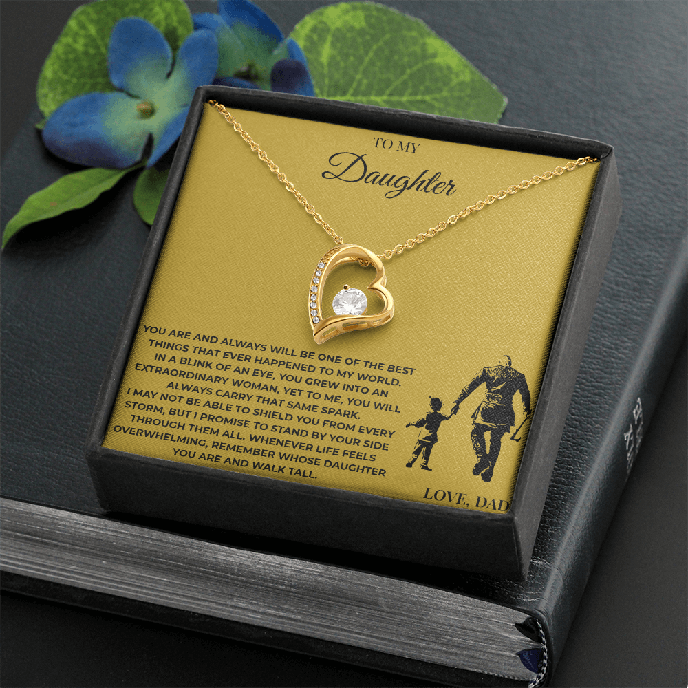 To My Daughter – Forever Love Necklace | Sentimental Gift from Dad